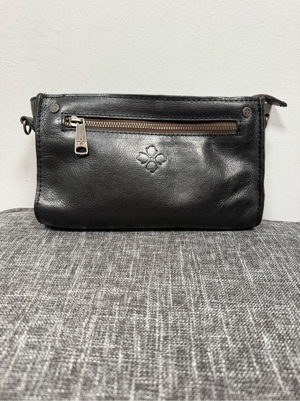 Patricia Nash Turati Black Leather Purse No Crossbody Strap Excellent Condition